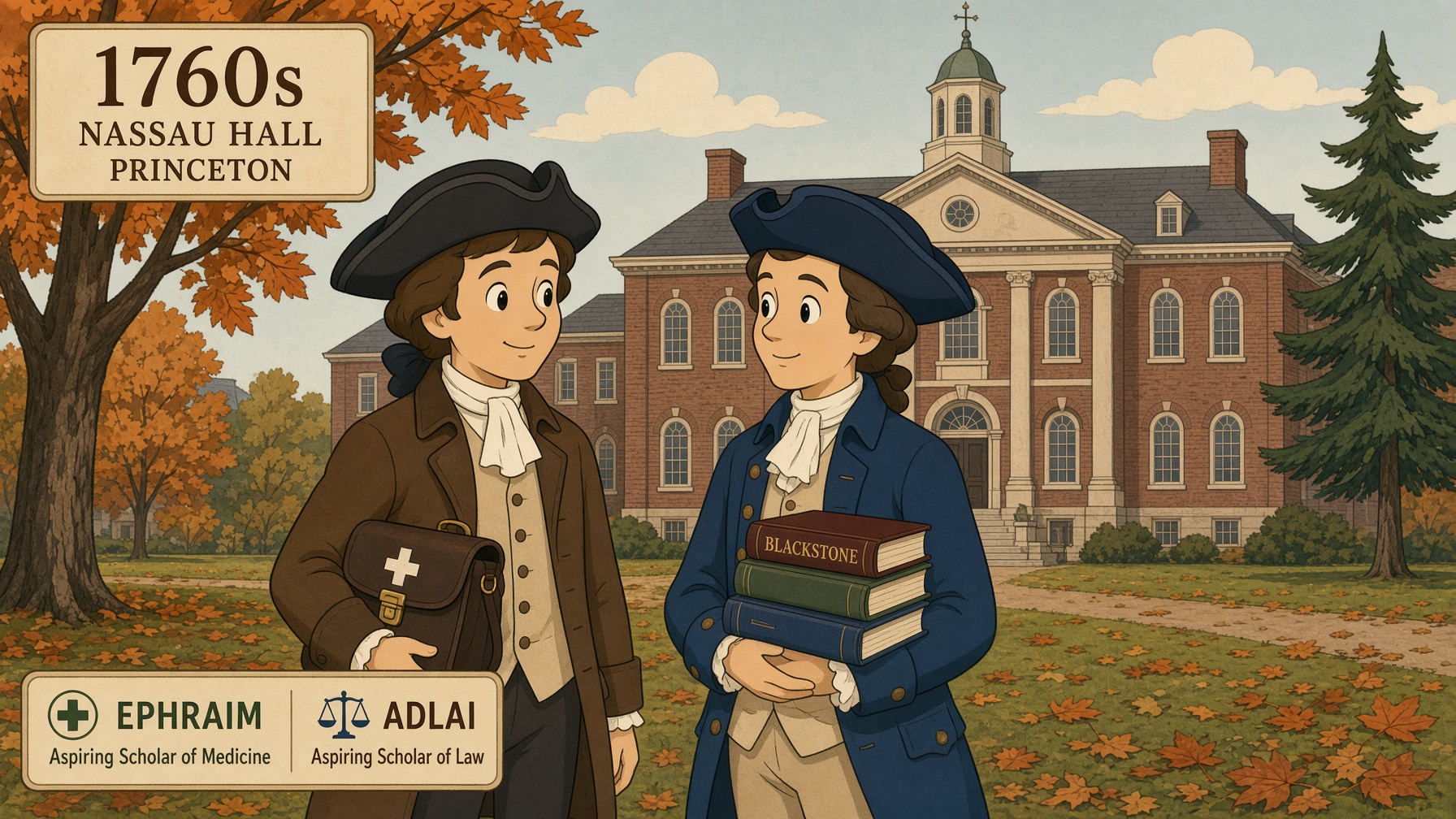 Nassau Hall in this cartoon’s picture of the school